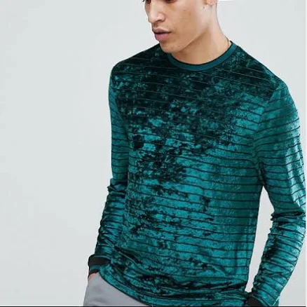 Velour Striped T-Shirt