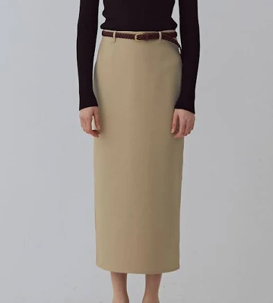 W Concept H-line Maxi Low Waist Skirt