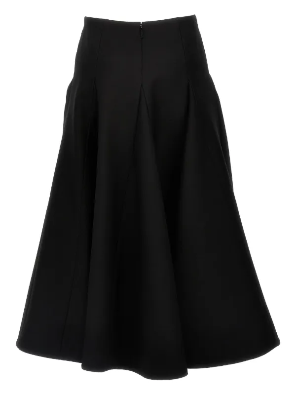 Crepe Couture Midi Skirt