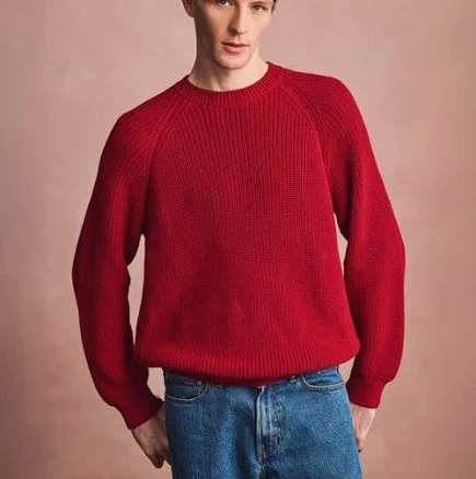 NAADAM Cotton Fisherman Raglan Crewneck Sweater