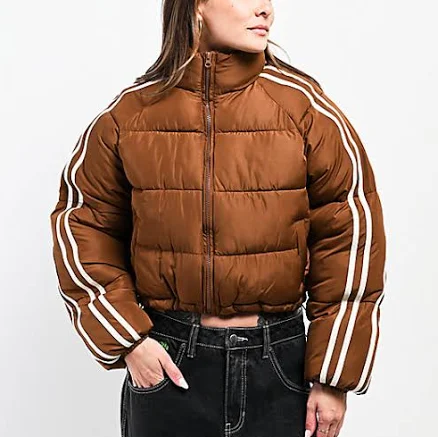 Stitch Fusion Stripe Puffer Jacket