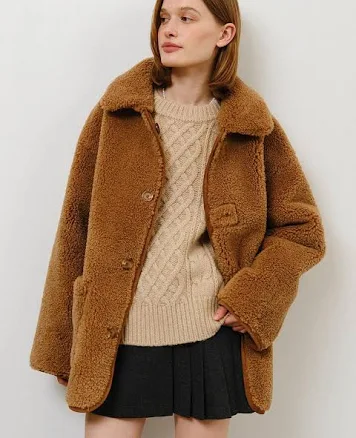 W Concept Reversible Shearling Mustang Jacket