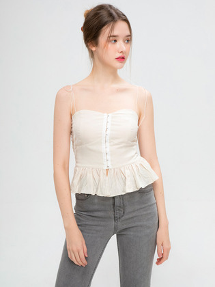 Wrinkle Bustier Sleeveless