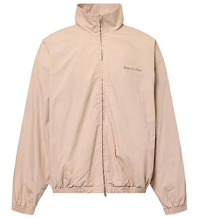Acne Studios Washed Logo Cotton Men Jacket - Mushroom Beige