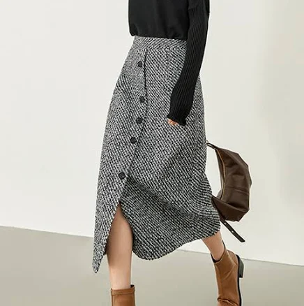 Boucle Tweed Maxi Skirt