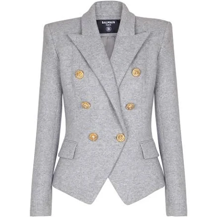 Balmain Women's Double-Breasted Wool Blazer