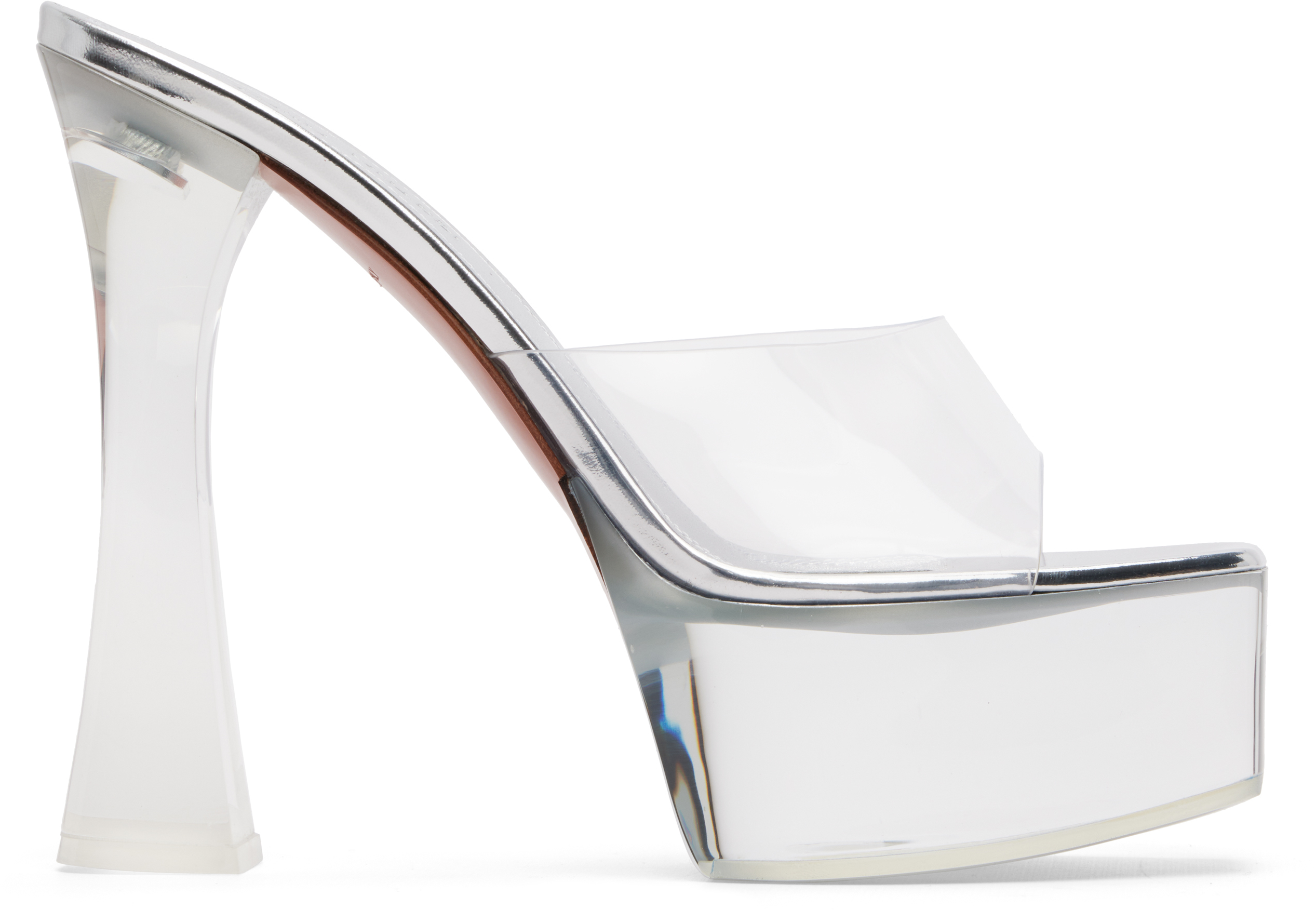 Transparent Dalida Glass Plateau Heeled Sandals