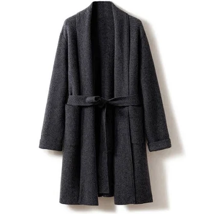 Women's Open Front Long Belted Cashmere Cardigan