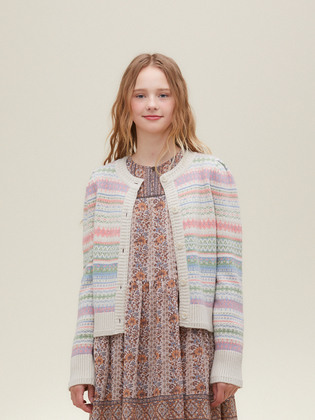 Full Length Jacquard Cardigan