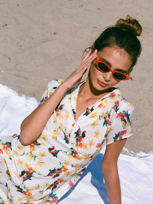 Flower Patterned Midi Dress