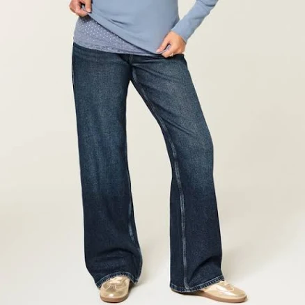 Hollister Women's Adjustable Waist Low-Rise Baggy Jeans