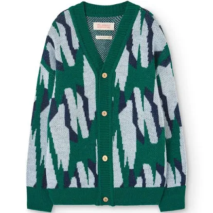 The Animals Observatory Arty Racoon Wool Cardigan for Boys