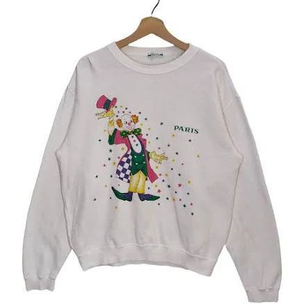 Vintage Paris Martine Rose Clown Crewneck Sweatshirt