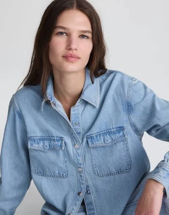 Madewell Women's Airy Denim Relaxed Shirt-Jacket