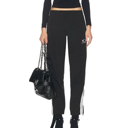 Balenciaga Tracksuit Pant In Black White Stripes Windbreaker High