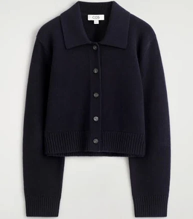 COS Women's Collared Merino Wool Cardigan