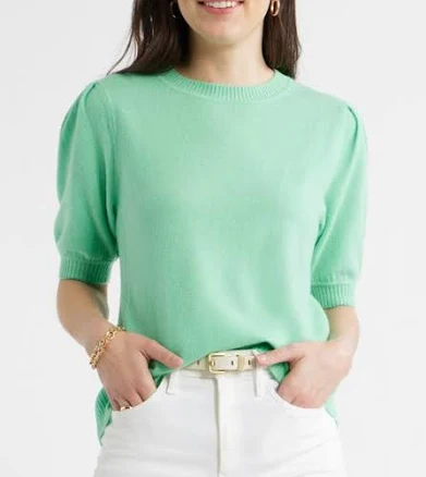 Caslon Puff Sleeve Wool & Cashmere Sweater