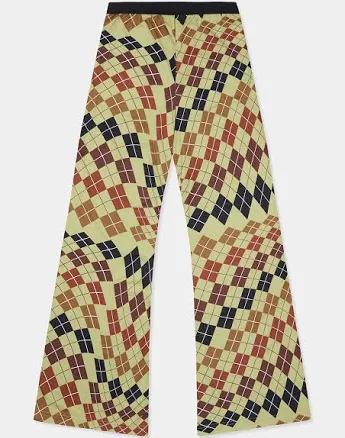 Argyle Wave Pea Trousers