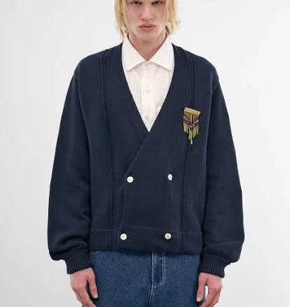 BODE H. Lorenzo Double-Breasted Cotton Cardigan