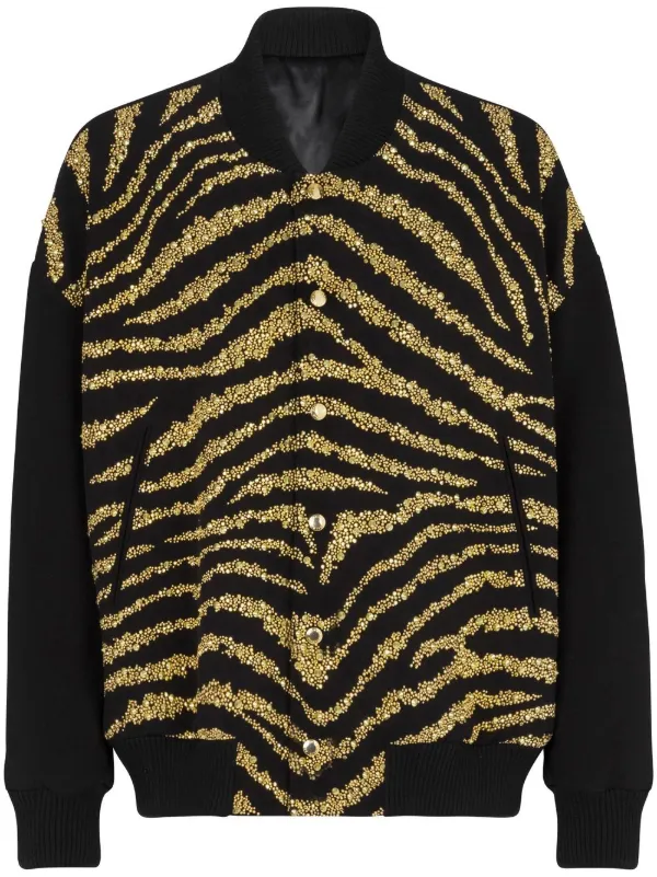 Metallic Zebra-print Jacket