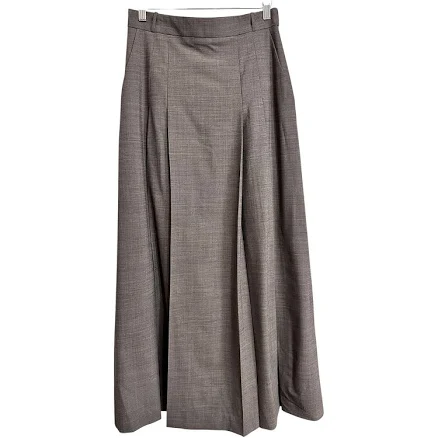 BGL Wool Blend Pleated Maxi Skirt