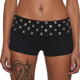 Aura Vibes Studded Mini Shorts