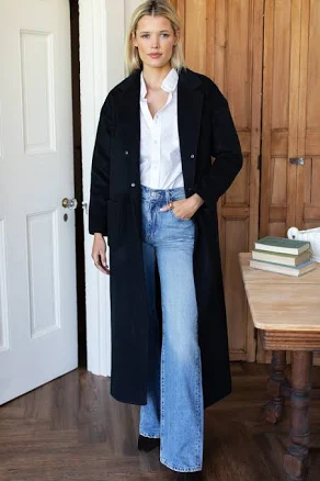 Drop Shoulder Long Coat