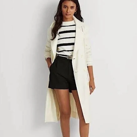 Ralph Lauren Women's Linen Twill Trench Coat
