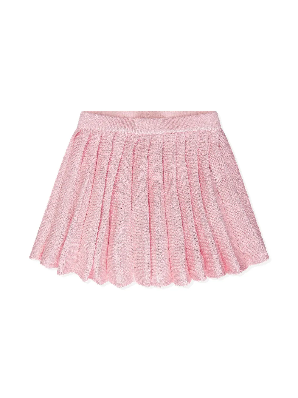 Pleated Knitted Miniskirt