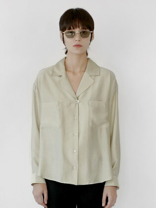 V-neck Silky Blouse