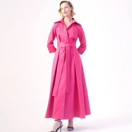 Long sleeve maxi length functional jacket style gown
