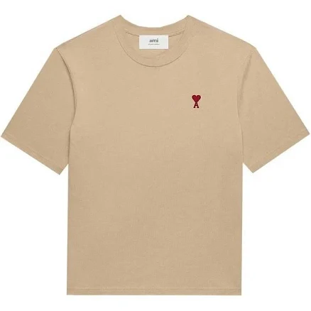 Ami Paris Red Ami De Coeur T-shirt – Champagne Size S
