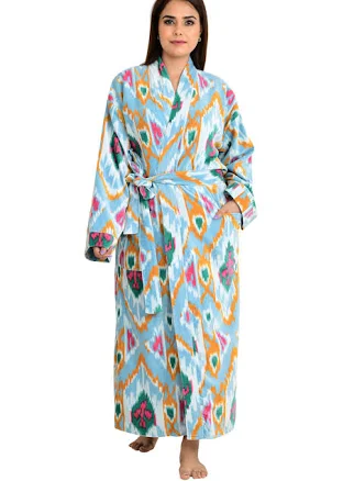 Elegant Reversible Velvet Kimono Robe