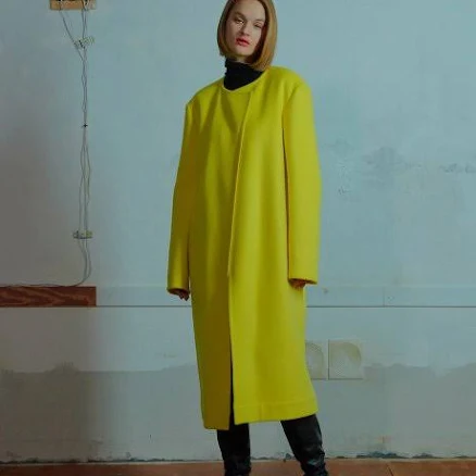 "mudidi Non-collar open coat 001