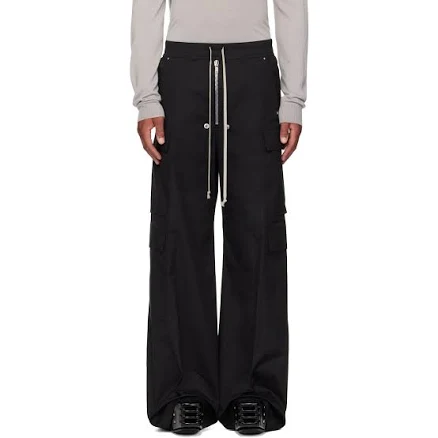Rick Owens Black Concordians Cargobelas Cargo Pants