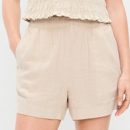 Old Navy Women's High-Waisted Linen Pull-On Shorts