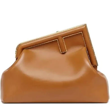 Fendi First Leather Medium Bag in Caramel