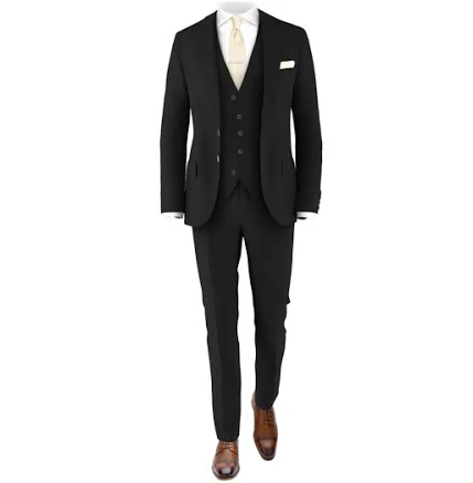 Suit with Bone Tie