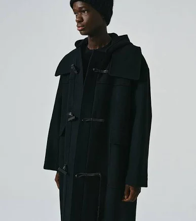 Noirer Overfit Hooded Duffle Coat