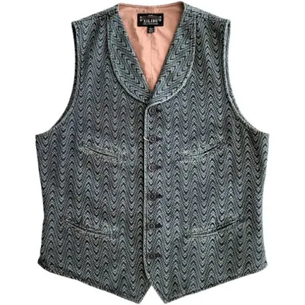 Shawl Collar Jacquard Vest