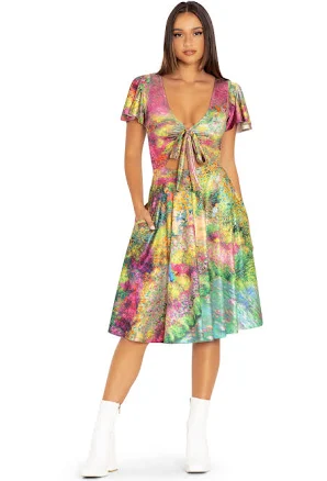BlackMilk Montage Monet Rio Midi Dress