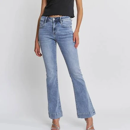 Ladies High Rise Boot Cut Mica Trousers Hem