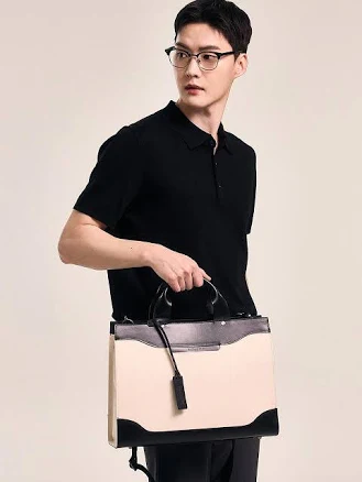 "BEDFORD 11TH Metropolitan Brief Notebook Tote [Ivory]" by W Concept