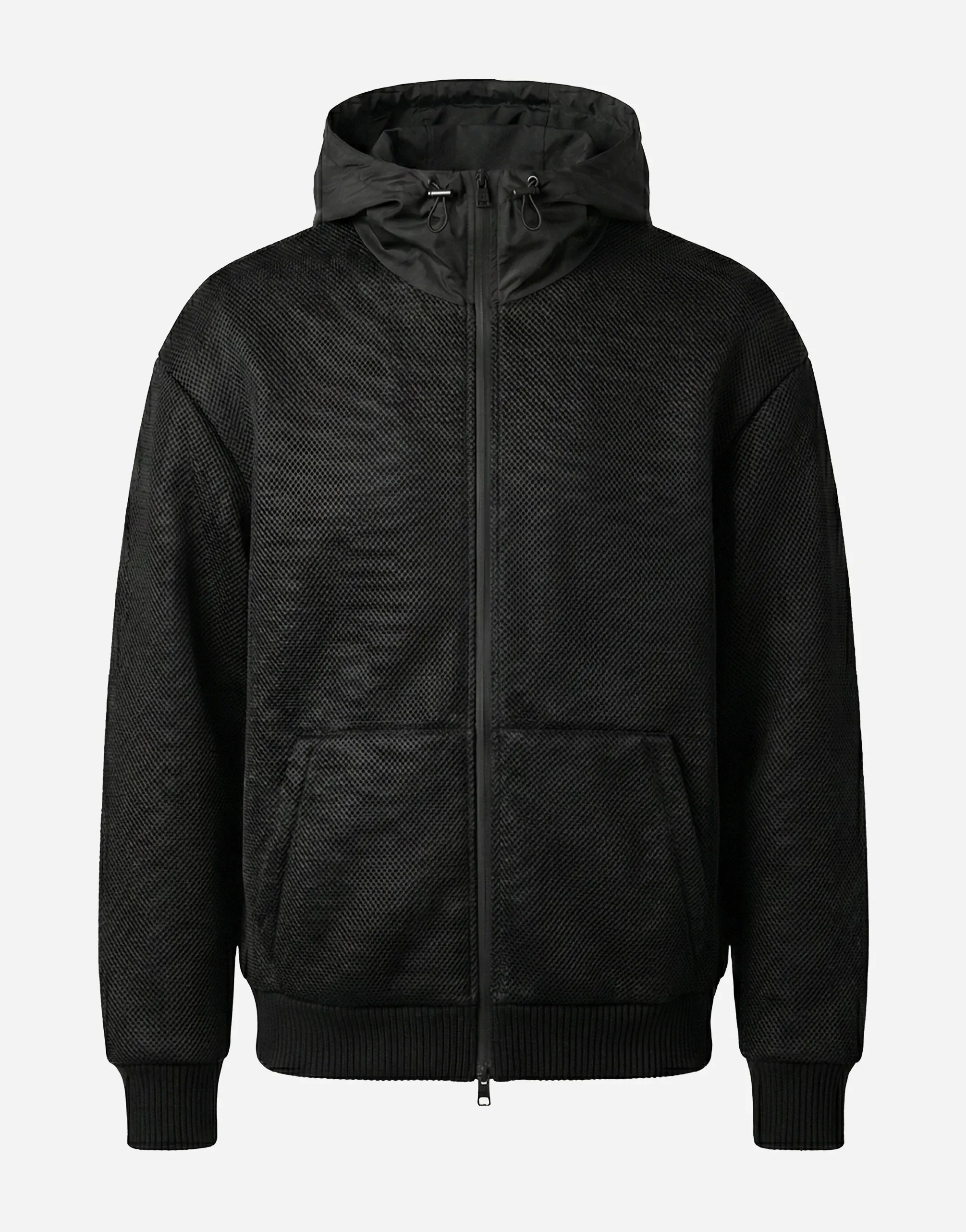 Dolce & Gabbana Hooded Mesh Zip Jacket