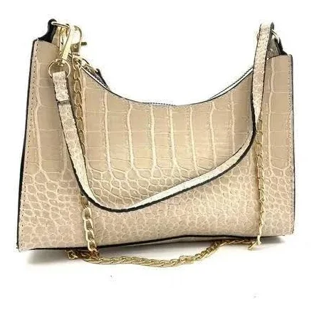 Faux-Leather Shoulder Bag with Straps