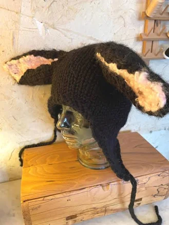 Handmade Knit Bunny Ear Flap Beanie