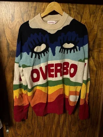 Charles Jeffrey Loveboy Knit Sweater S Multi-color Graphic Design