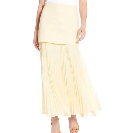 Antonio Melani Kylie Linen Blend Pleated Maxi Skirt