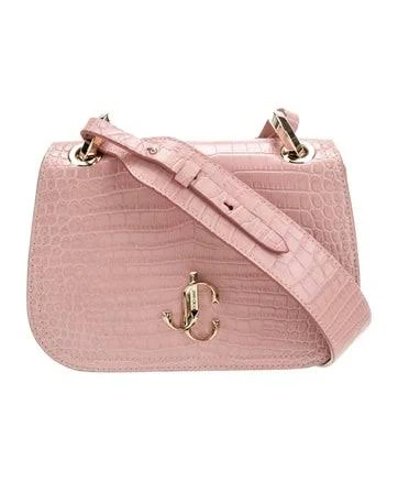 Jimmy Choo Varenne Croc-Embossed Leather Crossbody Bag