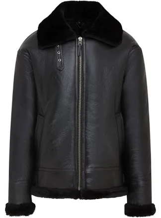 WWII Pilot B3 Flying Shearling Sheepskin Bomber Jacket